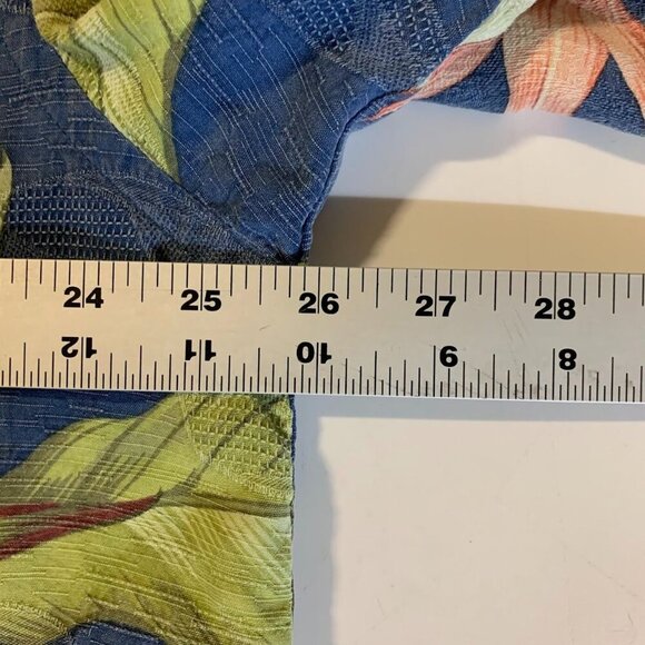 Tommy Bahama Men's Hawaiian Tropical Floral 100% Silk Short Sleeve Camp Shirt - Picture 10 of 11